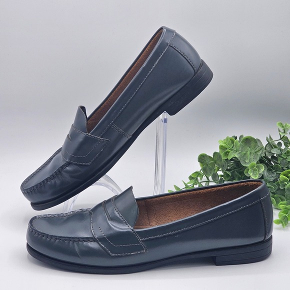 Eastland Loafer Leather Comfort Slip On Dress Shoes Womens 10N Classic II Gray - Picture 2 of 9
